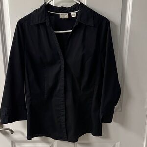 Riders Lee Classic Black Button-Up Shirt